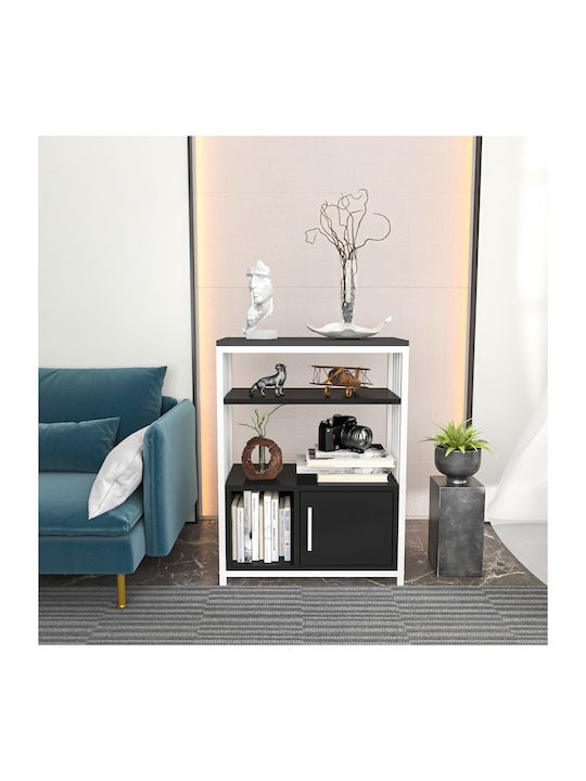 Βιβλιοθήκη Letos Anthracite-white 60x29.6x80εκ.