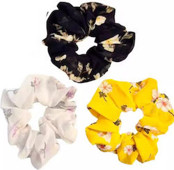 Set 3 Τεμ Scrunchie Σούρα Μαλλιών Κίτρινο Άσπρο Μπλε Bode 47287