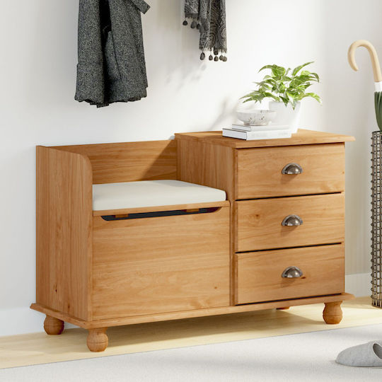Entry Furniture with Bench Coffee 100x39x62cm