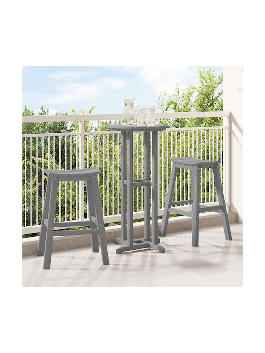 Hölzernes Hocker für Bar Für den Außenbereich Light Gray 2Stück 43x52x73.5cm