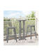 Hölzernes Hocker für Bar Für den Außenbereich Light Gray 2Stück 43x52x73.5cm