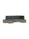 Corner Sofa Outdoor Rattan with Pillows 55x62x69cm