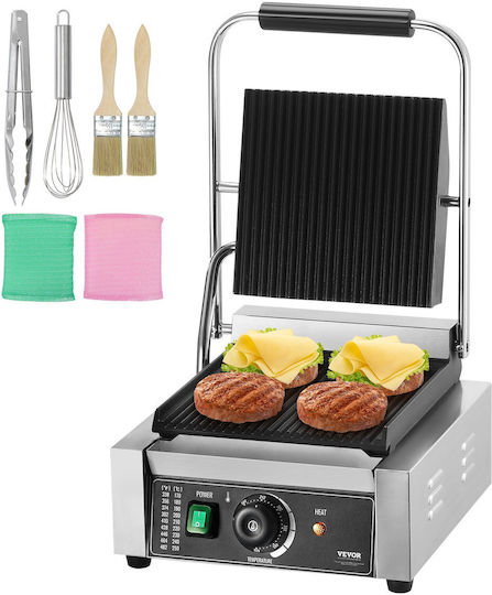 Vevor Commercial Sandwich Maker with Ribbed Top and Ribbed Bottom
