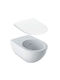 Geberit Acanto Wall-Mounted Toilet with Cover Soft Close White