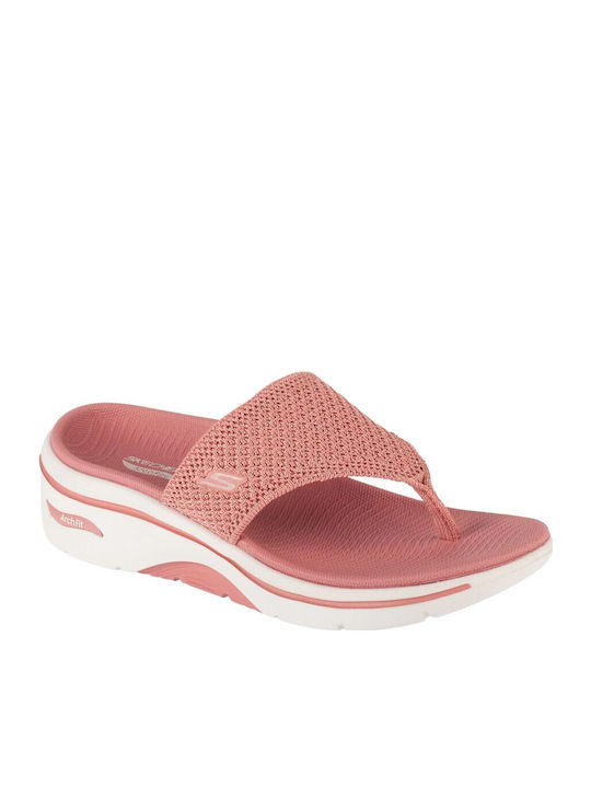 Go Walk Arch Fit Flache Sandalen für Damen Rosa