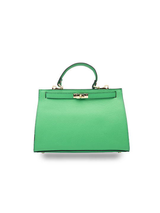 De piele Geantă de damă De umăr Verde