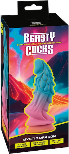 Dragon Dildo Cu ventuză Flesh 21.5cm