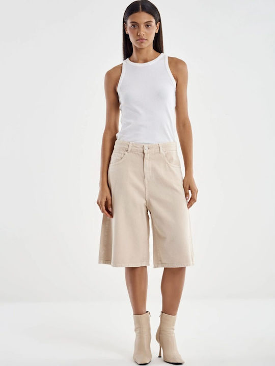 Vicolo Women's Bermuda Shorts Jean Beige DD5147
