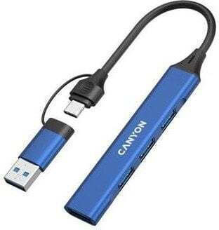 Canyon Hub 4 Θυρών USB 2.0 με σύνδεση USB-A Μπλε
