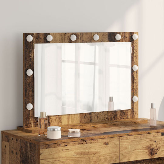 vidaXL vidaXL Schminkspiegel Wand mit Licht Braune