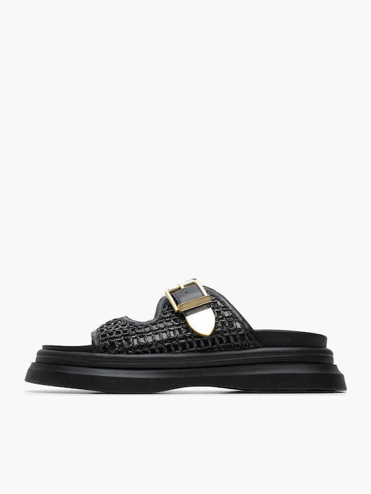 Women's Flat Sandals Flatforms in Black Color