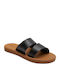 Coastal Cool Women's Flat Sandals in Black Color