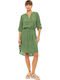 Pink Label Γυναικείο Φόρεμα Παραλίας Aspen Green