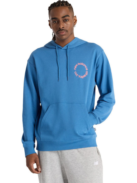 New Balance Sweatshirt mit Kapuze Blau
