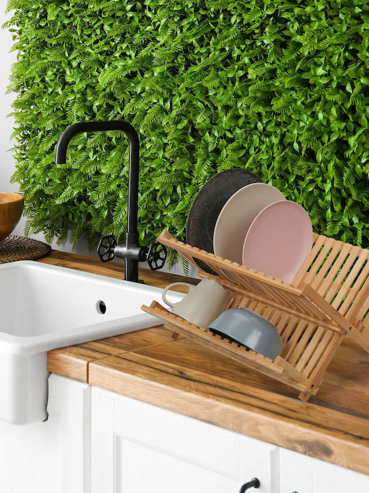 Relaxdays Sink Strainer Wooden Beige 24x23.5x44cm