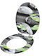 Deuba Toilettenbrille Soft-Close Hölzernes Gray