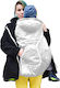Winter-Rucksacküberzug Weiß Kapuze Tasche