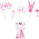 Στικάκια Photobooth Baby Shower Girl 5 Τεμ