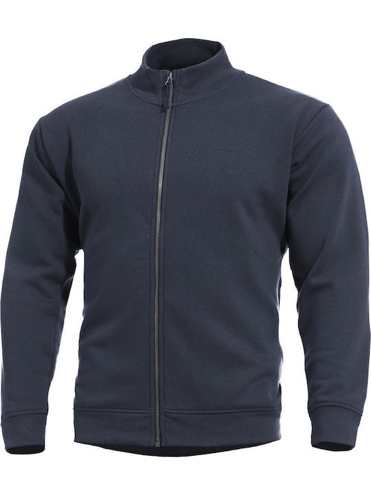 Pentagon Highneck Κυνηγετική Ζακέτα Fleece Μπλε