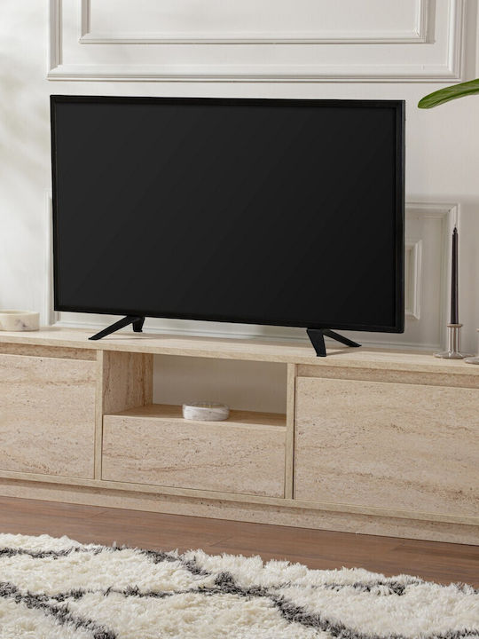 Έπιπλο Τηλεόρασης Vanguard Travertine Beige Μ160xΠ29.5xΥ42cm