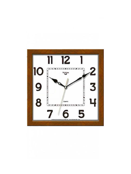 Virtime Wanduhr Hölzernes Coffee Open 25x25cm