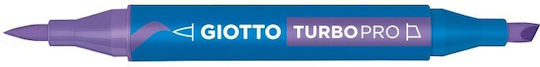 Giotto Turbo Pro Μωβ Βιολετας Μαρκαδορος Διπλη Μυτη
