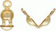 Steel End Cap Golden Carlota 4mm 20pcs 6-24