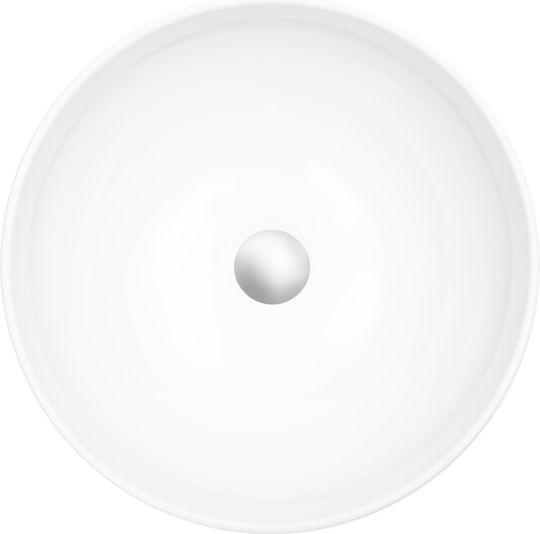 Turtl Επικαθήμενος Νιπτήρας Πορσελάνης 40x40cm