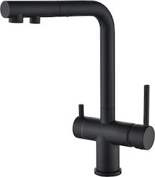 Helika Akvaduo Plus Tall Counter with Shower Black