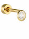 Kritsimis Gold Bar Piercing aus 14K Gold