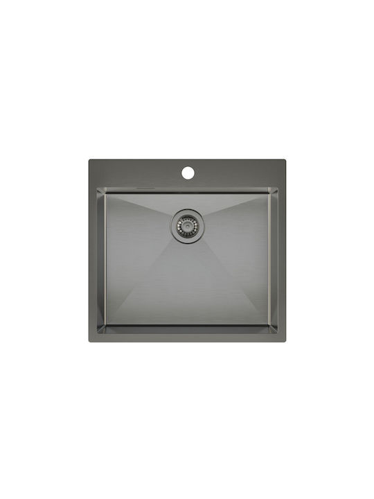 Helika Terra100Ν Ενθέτος ΝεροχύτηςΙnox PVD Μ55xΠ50.5cm Brushed Gunmetal