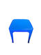 Outdoor Dinner Free Standing Plastic Table Blue 42x42x44cm