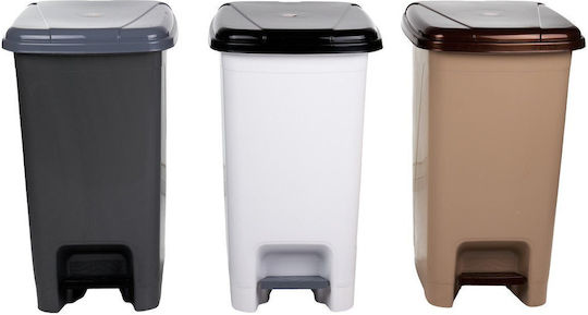 Klikareto Plastic Waste Bin with Pedal Grey 25L