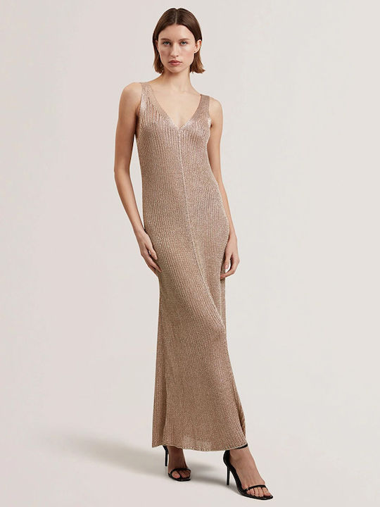 Maxi Evening Dress Gold