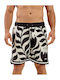 Men's Swimwear Shorts Black - White