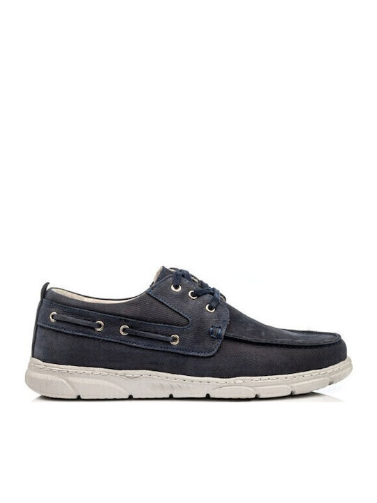Δερμάτινα Ανδρικά Boat Shoes σε Μπλε Χρώμα