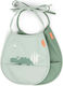 Done by Deer Croco Waterproof Bib Fabric with Lace Band & Pocket Croco Green 2pcs
