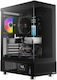 Gamdias Atlas E1 Gaming Midi Tower Κουτί Υπολογιστή με Πλαϊνό Παράθυρο Μαύρο