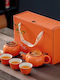 Ceai Set de Ceai Ceramic Portocaliu 6buc