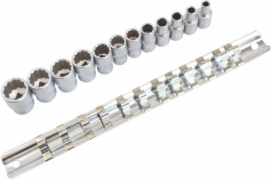 Set of 1/4" 12-Point Sockets 12 Pcs
