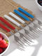 Set of Forks Fruit/Dessert Silver 10cm 6pcs