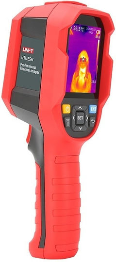 Cameră de imagistică termică Uni-t Uti165k cu afișaj TFT de 2,8" 7,11 cm, indicator luminos, alarmă de temperatură ridicată între 30-45 grade, roșu