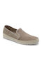 Leder Herren Slip-Ons Beige