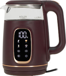 Adler Kettle 1.7lt 1850W Burgundy