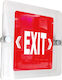Sign 15x15cm ''exit'' Red-white Thickness 5mm Acrylic Plexiglass 769433
