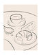 Poster French Breakfast Linear Design Pst25332 21cm X 30cm