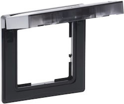 IP44 1-fach wetterfester Rahmen Schwarz Seano 7...