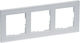 Frame 3-gang Aluminium Seano 765283 Legrand 765283