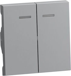 Aluminium Seano Illuminated Switch Plate Legran...