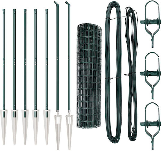 vidaXL Plasă de sârmă Galvanizat Verde 1.2x10m